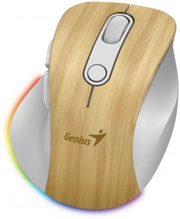 Langaton hiiri, Genius Ergo 9000S Pro, valkoinen ja beige, optinen, 2400DPI