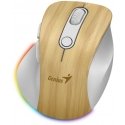 Wireless mouse, Genius Ergo 9000S Pro, white and beige, optical, 2400DPI