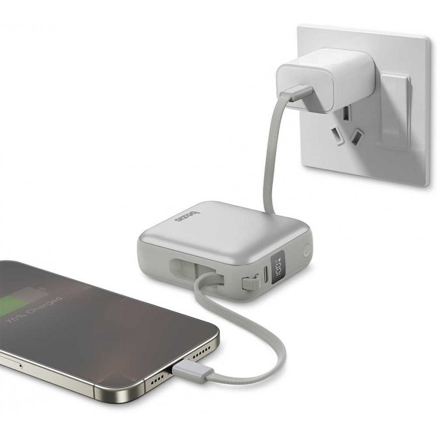 Energea PowerBank 3w1 Bazic Fusion Mini 10000mAh cable USB-C/Lightning gray – 5
