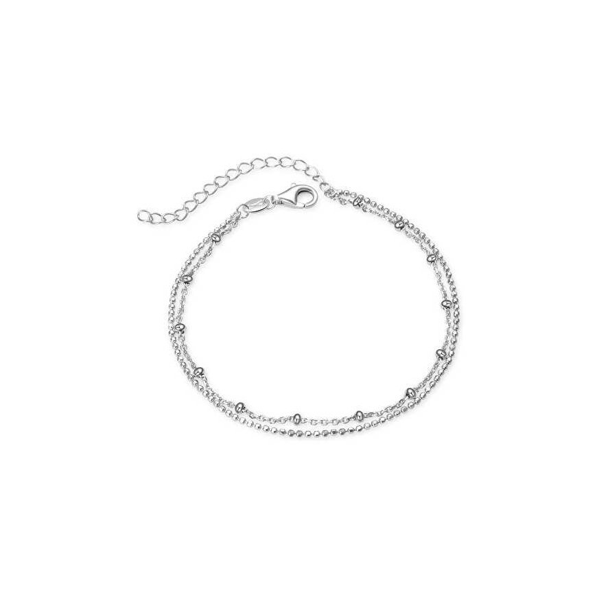 Beneto Minimalist double silver bracelet AGB735/21