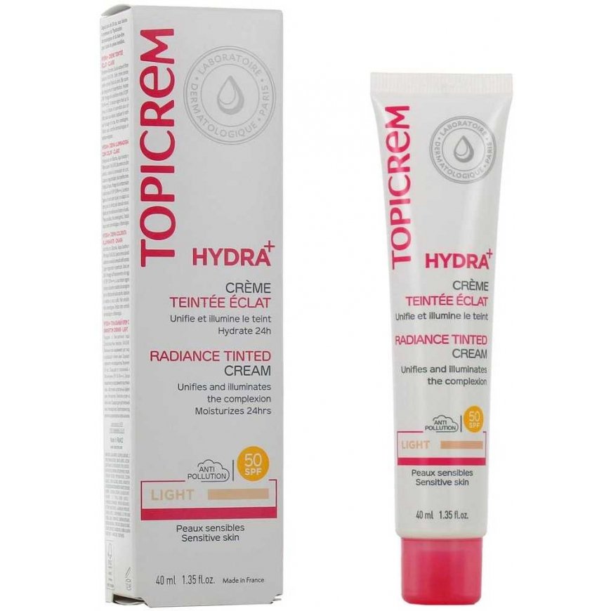 Topicrem kosteuttava sävyttävä ihovoide SPF 50 (sävytetty voide) 40 ml Claire - Light naisille