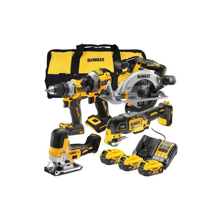 DEWALT Set COMBO 18V DCK502P3 5-EL. 3x5,0Ah