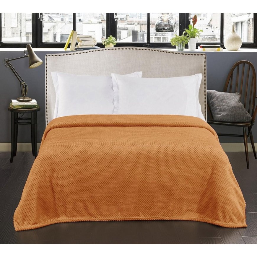 Pledas DecoKing Henry, oranžinis, 220 cm x 240 cm – 2