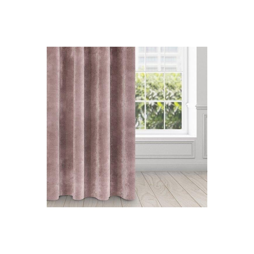 Eurofirany DIVA LINE RIA Minkšto aksomo naktinė užuolaida, 140X250 cm, kilpos / žiedai, spalva: pudros