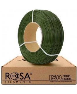 3D plastic PLA dark green (Army green) 1.75mm 1kg refill pack Rosa3D