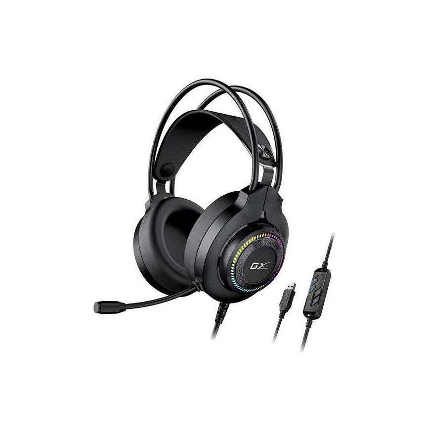 Genius GX GAMING HS-GX580U, headset with microphone, black, headphones, 50 mm speakers typ USB – 2
