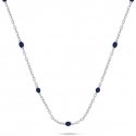 Brilio Silver Brilio Silver Silver pendant with dark blue beads NCL112WB Brilio Silver Brilio Silver Silver pendant with dark blue beads NCL112WB