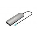 i-tec C31NANOHDM2DOCPD dokstacija Vadu USB 3.2 Gen 1 (3.1 Gen 1) Type-C Sudrabs