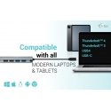 i-tec C31NANOHDM2DOCPD dokstacija Vadu USB 3.2 Gen 1 (3.1 Gen 1) Type-C Sudrabs