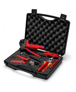 Knipex 97 91 04 V01 обжимной инструмент для кабеля Набор кабельных обжимов Серый, Оранжевый, Красный