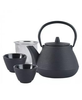 Cast iron tea pot with filter and cups Kinghoff KH 1846