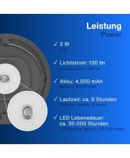 REV LED Flaschenleuchte mit Akku Lamprusco Flame warmweiß
