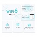 TP-Link DECO X55 (3-Pack) Dual-band (2.4 GHz / 5 GHz) Wi-Fi 6 (802.11ax) White Internal
