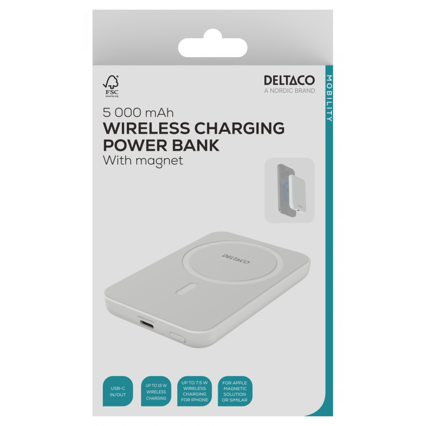 Deltaco Power bank 5000 mAh DELTACO