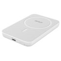 Power bank 5000 mAh DELTACO, wireless charging, PD 20 W,magnet,white / PB-Q1006 / 1903253 Power bank 5000 mAh DELTACO, wireless charging, PD 20 W,magnet,white / PB-Q1006 / 1903253
