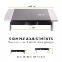 Fellowes Office Suites 71,1 cm (28") Galds Melns, Sudrabs Fellowes Office Suites 71,1 cm (28") Galds Melns, Sudrabs