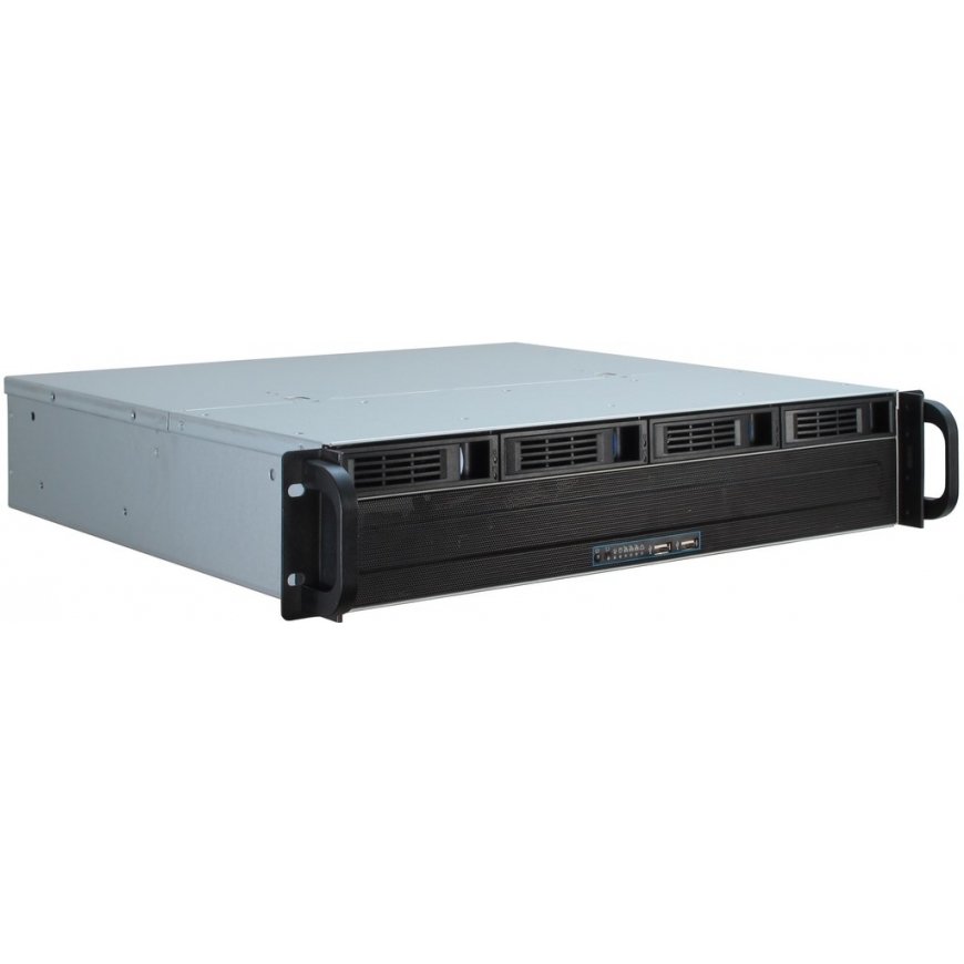 Inter-Tech IPC 2U-2404S Cтойка Черный, Серебристый