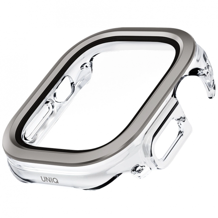 Uniq Voute dėklas su grūdintu stiklu Apple Watch Ultra 49 mm - sidabrinis – 4