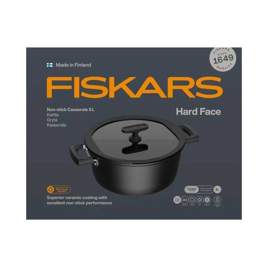 Fiskars Hard Face -kattila 5 l