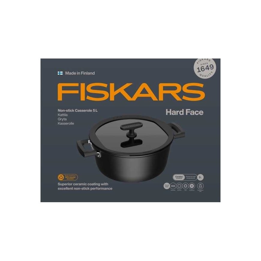 Fiskars Hard Face puodas 5L – 2