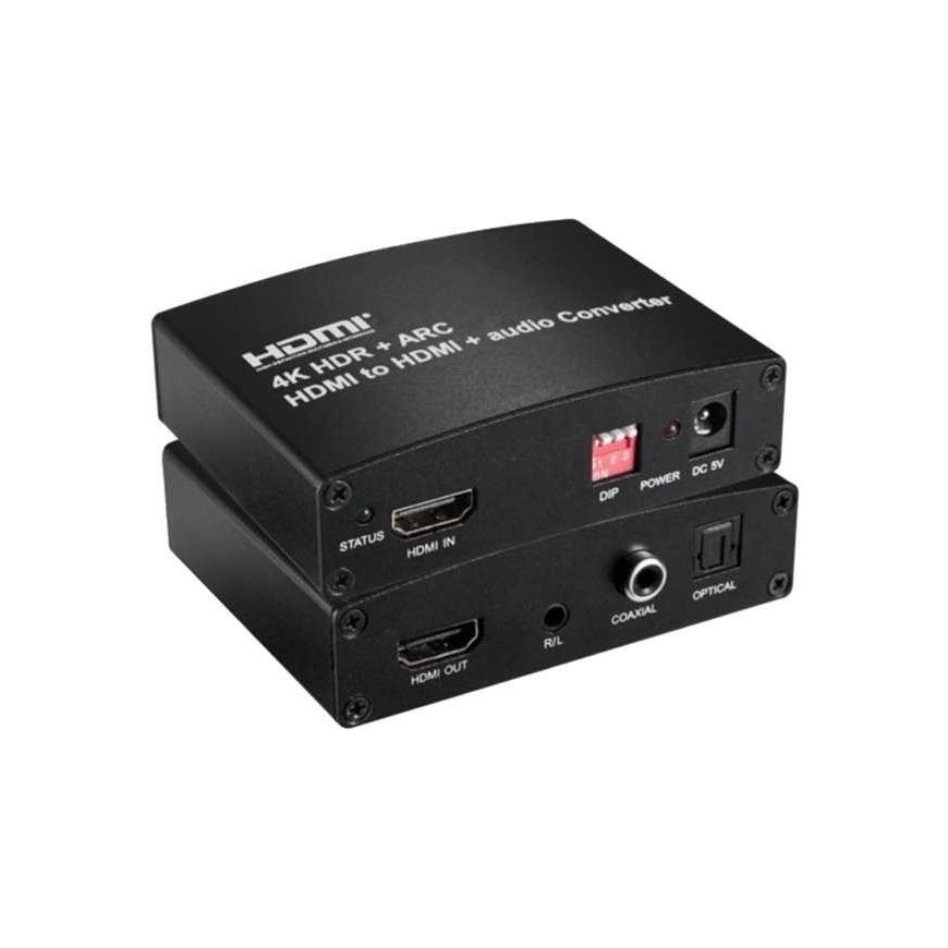PREMIUMCORD HDMI 4K audio extractor with audio separation to stereo jack, SPDIF Toslink, RCA – 4