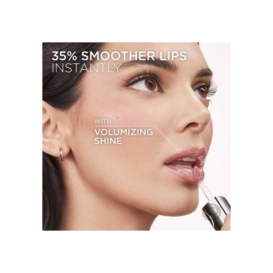 L'Oréal Paris Plump Ambition Hydrating Lūpų blizgis (Hyaluron Lip Aliejus) 5 ml 650 Nude Macaron lūpų blizgesys – 5
