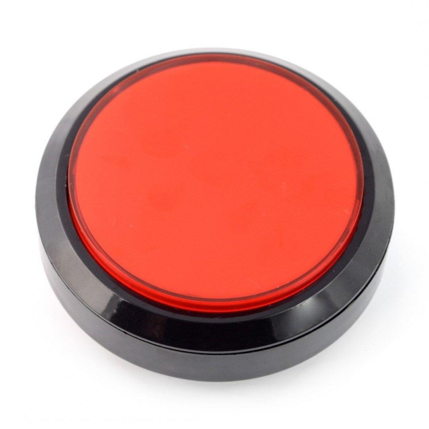 Oem Button 10cm - red - flat