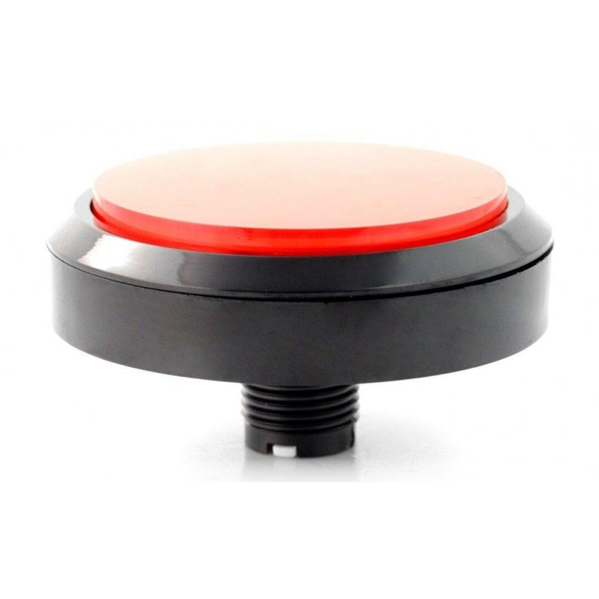 Oem Button 10cm - red - flat – 2