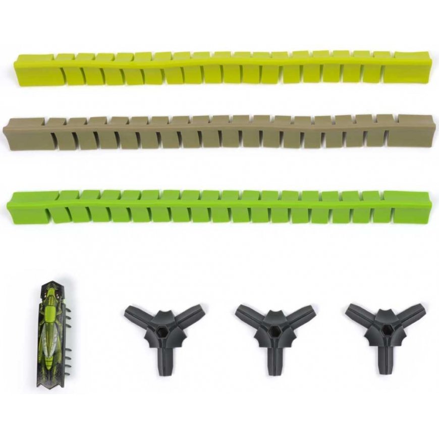 Hex Bots Nano Flash Small Starter Kit Starter Set Green Track with Figure Connect and Build! – 2