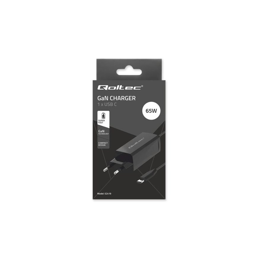 Qoltec 65W GaN charger 5V 20V