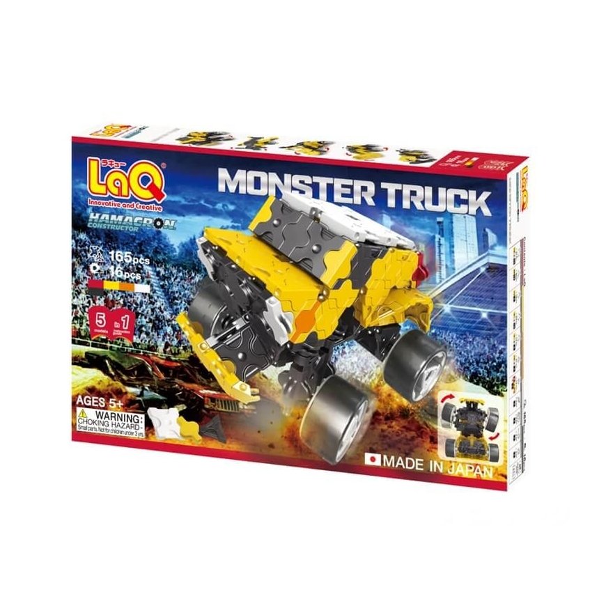 Yoshiritsu Japanese educational constructor LAQ Hamacron Constructor Monster Truck, from 5 years.