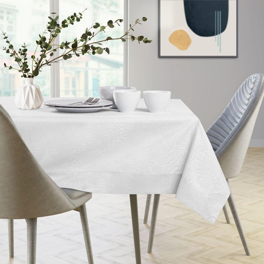 AmeliaHome Tablecloth AH GAIA BRD White 140X280 – 4