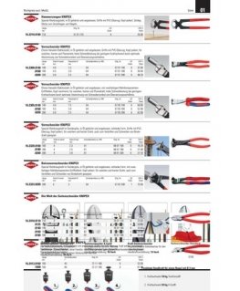 KNIPEX raskaaseen käyttöön tarkoitetut sivuleikkurit 200 mm. muovipinnoitettu