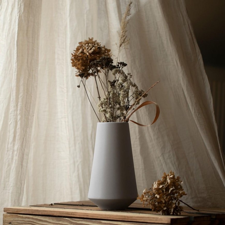 AmeliaHome Vase AH BURMILLA CACAO 12,5X22,5 – 3
