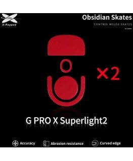 X-Raypad Obsidian Skates Logitech G Pro X Superlight 2 Punainen 2 kpl. (Punainen) Vaihtohiiren jalat