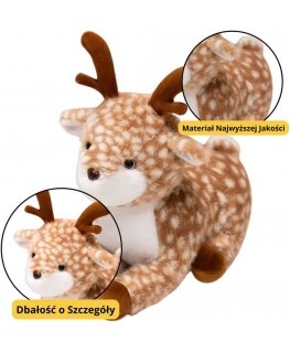 Lean Toys Plush Mascot Toy, Soft, Spotted Deer, 23 cm