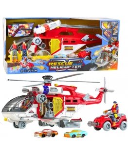 Lean Toys Rescue Helicopter Daugiafunkcis Priedai Rinkinys Šviesos Garsai