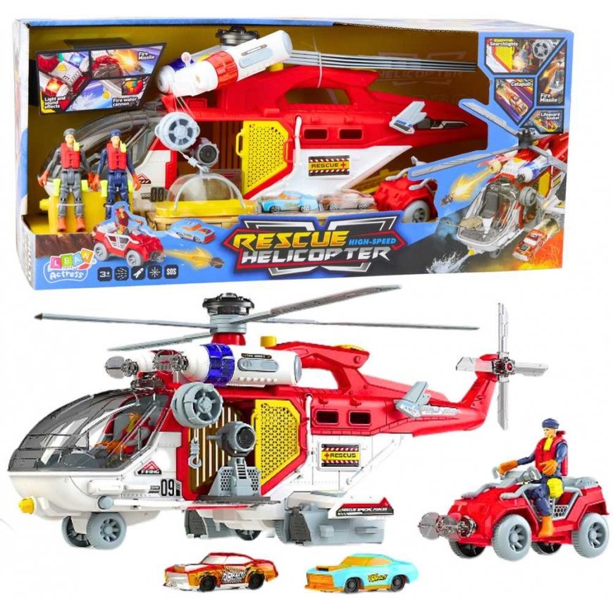 Lean Toys Rescue Helicopter Multifunctional Accessories Set Lights Sounds – 2