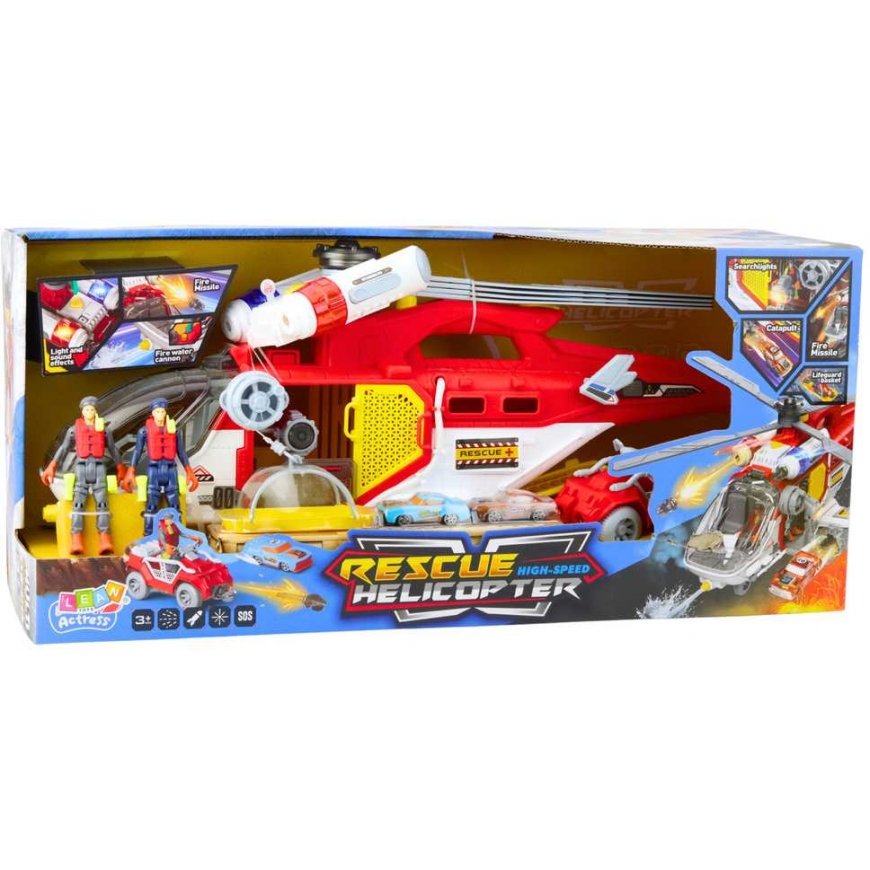 Lean Toys Rescue Helicopter Multifunctional Accessories Set Lights Sounds – 4