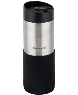 Thermal mug 400ML STAL NIERDZEWNA 18/8 KLAUSBERG BLACK KB-7633