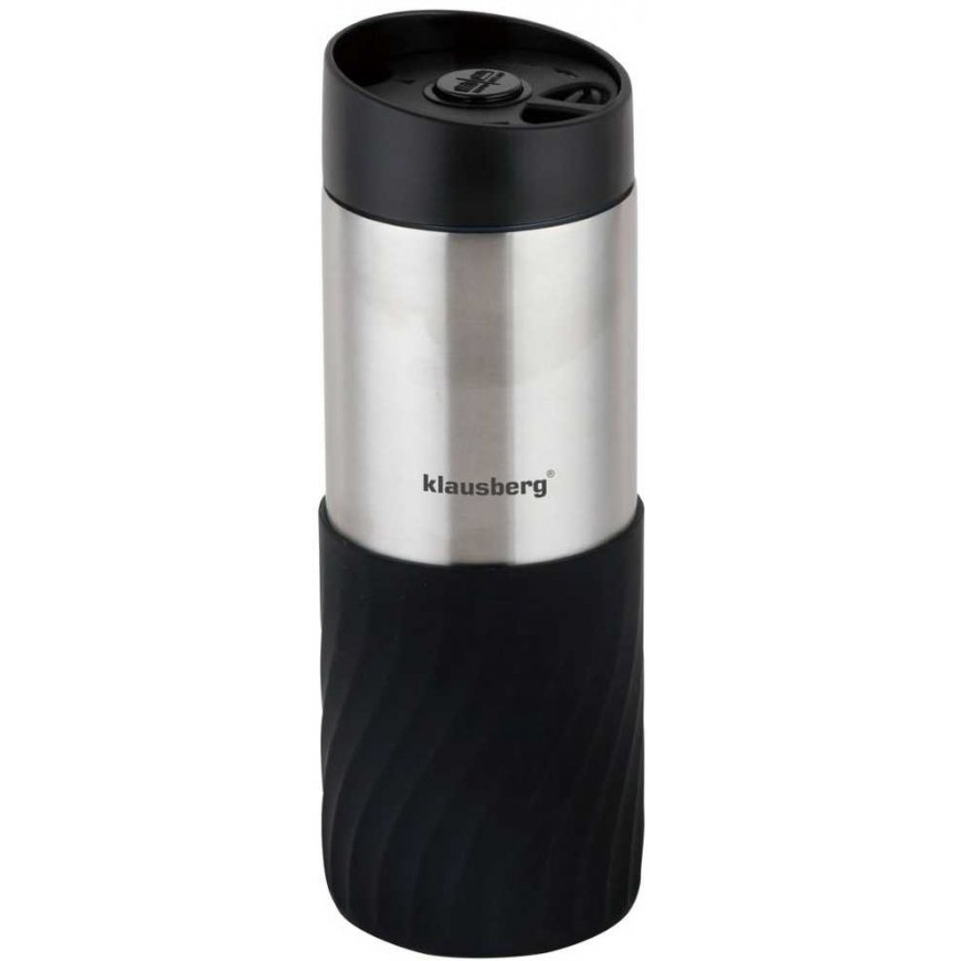 Thermal mug 400ML STAL NIERDZEWNA 18/8 KLAUSBERG BLACK KB-7633