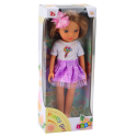 Lean Toys Lėlė su violetiniu sijonu, 32 cm Lean Toys Lėlė su violetiniu sijonu, 32 cm