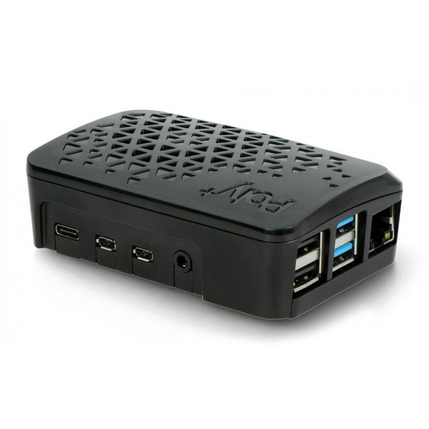 Raspberry Pi 4B dėklas Argon Poly+ Juodas – 5