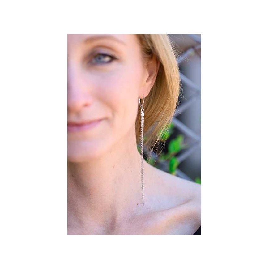 Beneto Sidabrinis chain earrings AGUP1840 – 2