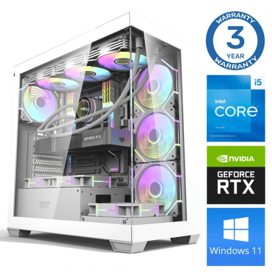 INTOP i5-14400F 64GB DDR5 1TB SSD M.2 NVME + 2TB RTX5070Ti 16GB WIN11