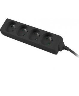 PremiumCord Normal 4 sockets 2m black (ppa4-02Bk)