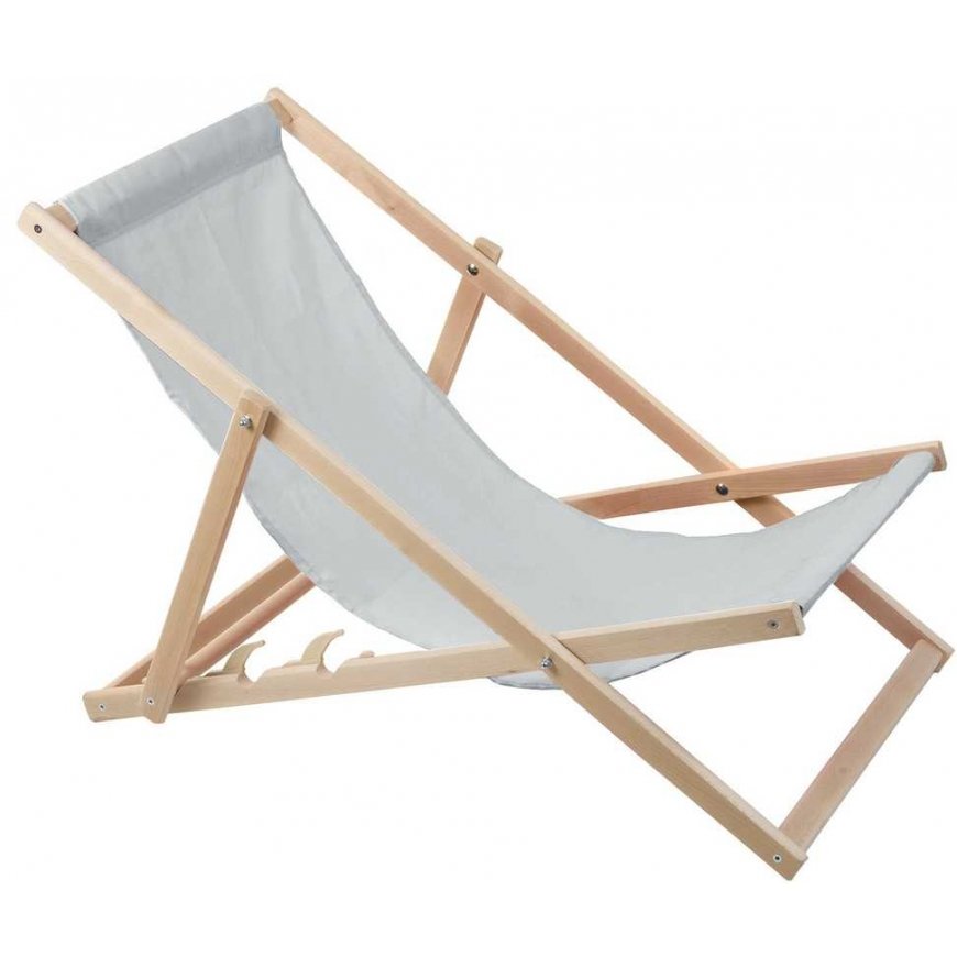 Set of four chaise lounges, light gray, Woodok, assembled – 3