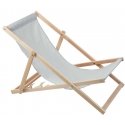 Set of four chaise lounges, light gray, Woodok, assembled