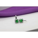 Brilio Silver Brilio Silver Interesting silver earrings with emeralds EA399WG Brilio Silver Brilio Silver Interesting silver earrings with emeralds EA399WG