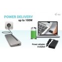 i-tec C31FLAT2PDPRO100W dokstacija Vadu USB 3.2 Gen 1 (3.1 Gen 1) Type-C Sudrabs i-tec C31FLAT2PDPRO100W dokstacija Vadu USB 3.2 Gen 1 (3.1 Gen 1) Type-C Sudrabs